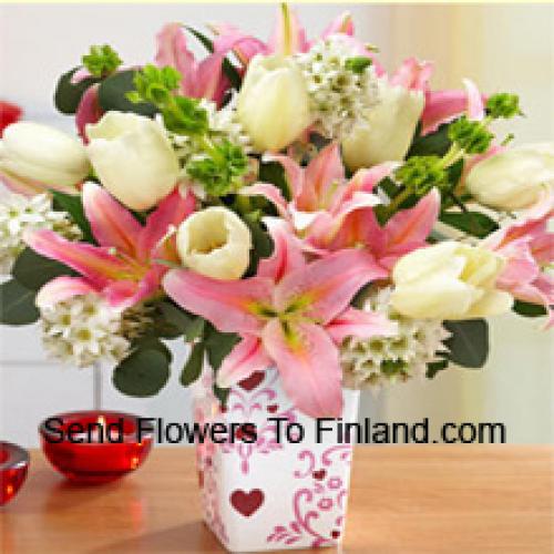 Tulips and Lilies with Assorted Flowers